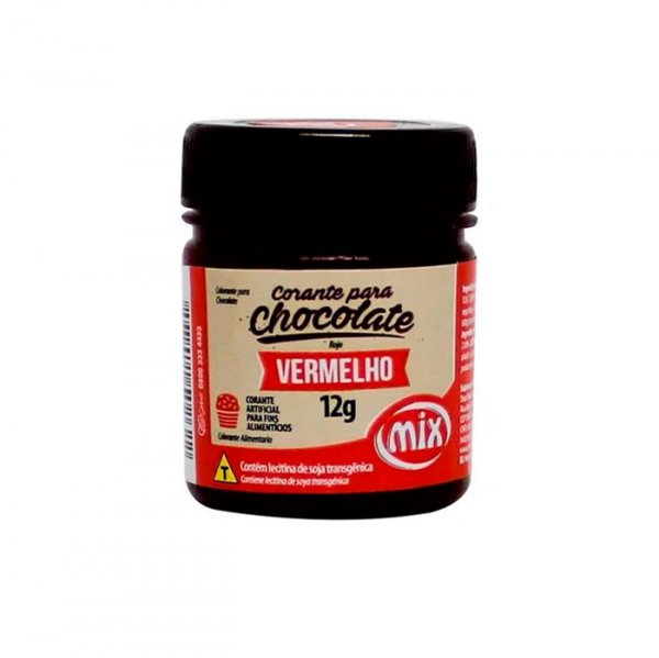 Corante Em Gel Para Chocolate Vermelho 12G - Mix