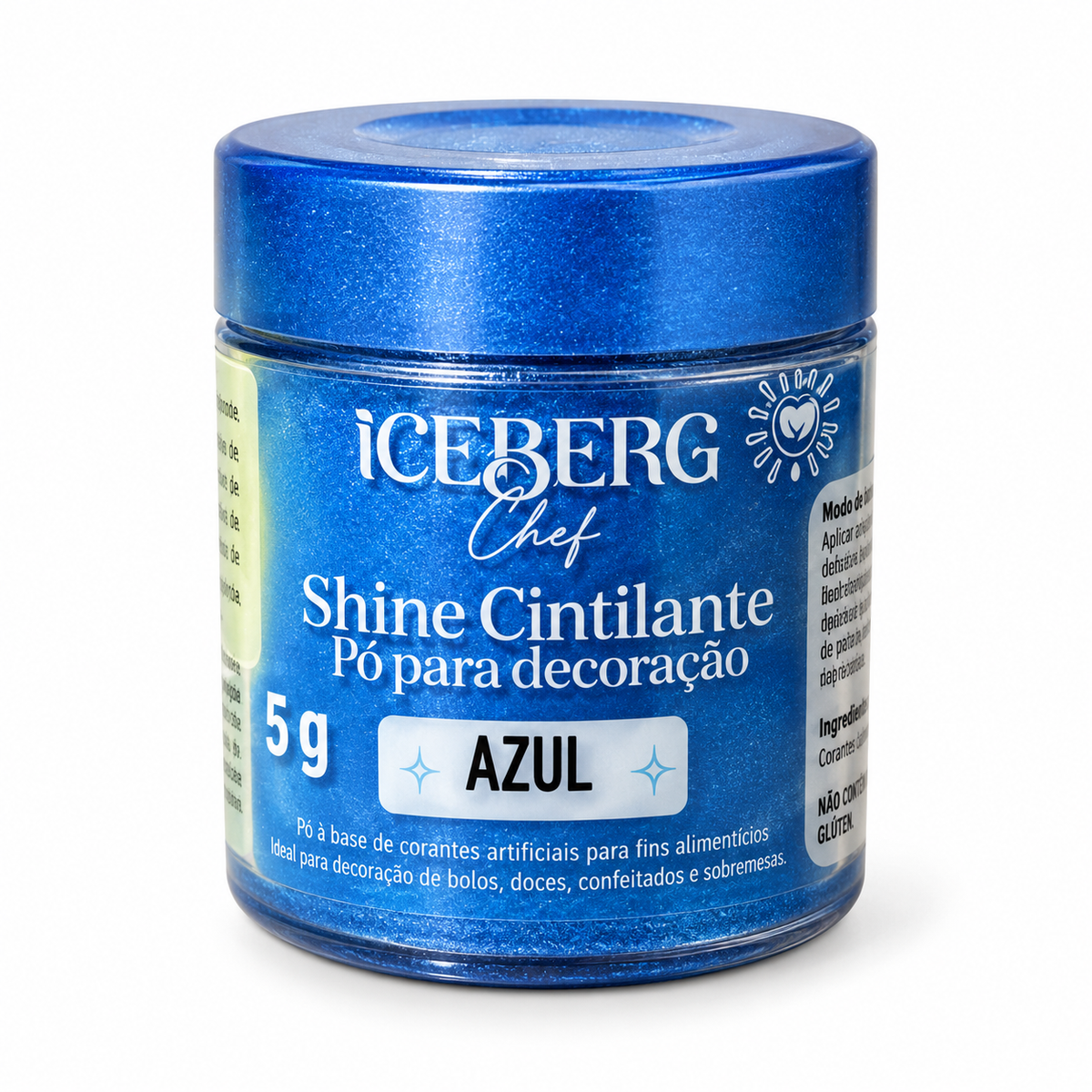 Pó Cintilante Azul - 5g - Iceberg Chef