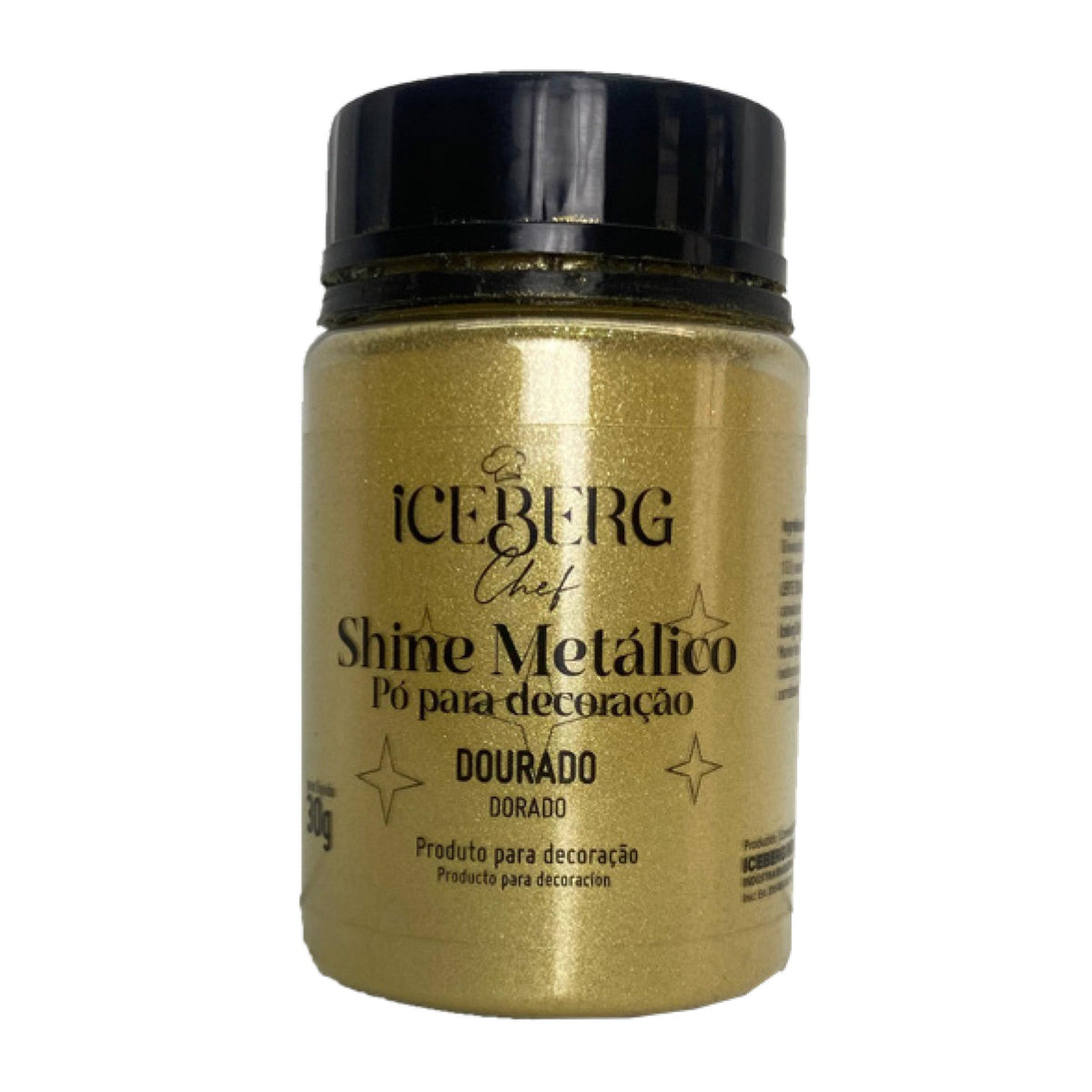 Pó Metálico para Decoração Metálico Dourado - 5g - Iceberg