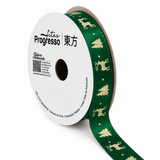 Fita Cetim Renas e Pinheiros (ECF003H Cor 532) - 15mmx10m - Fitas Progresso