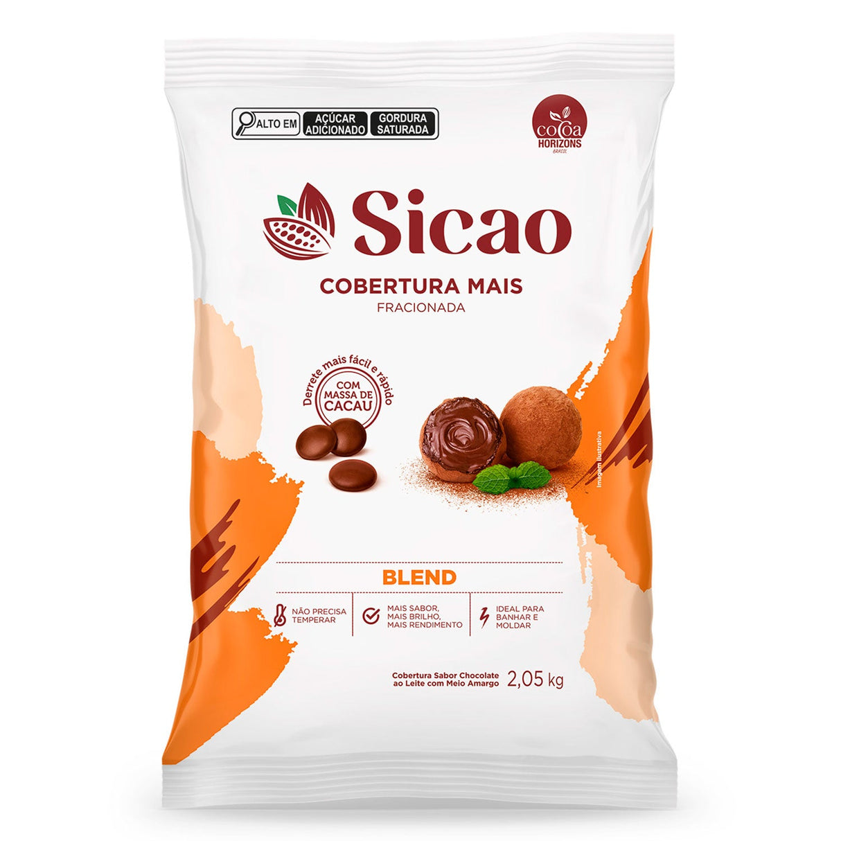 Cobertura Fracionada Blend Mais - Gotas 2,05Kg - Sicao
