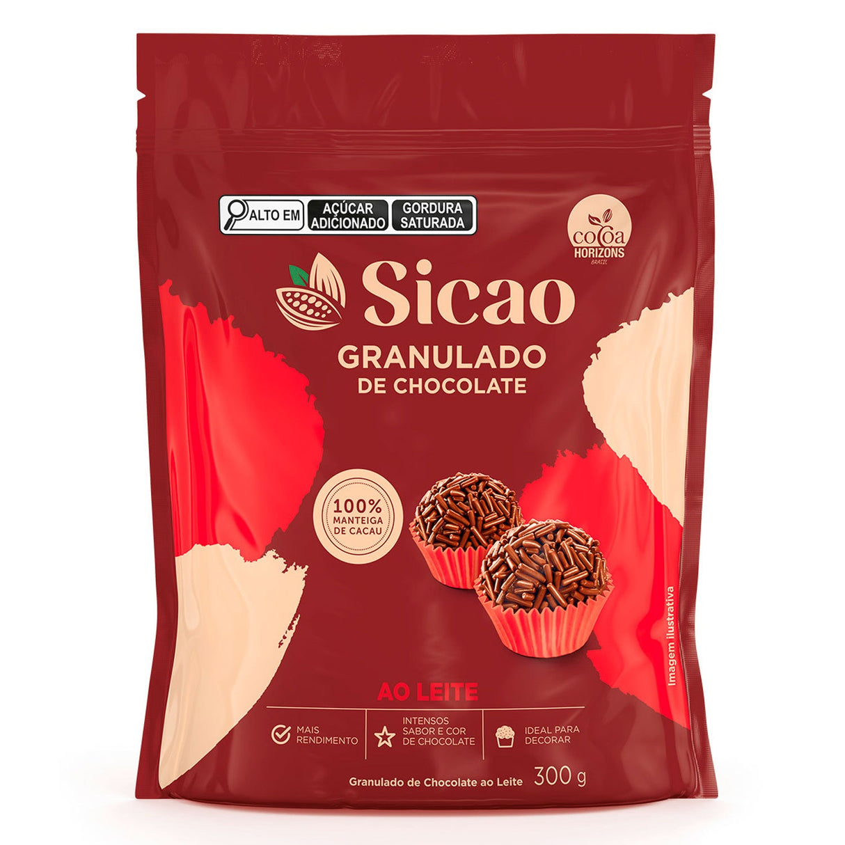 Granulado Macio Chocolate Ao Leite - 300g - Sicao