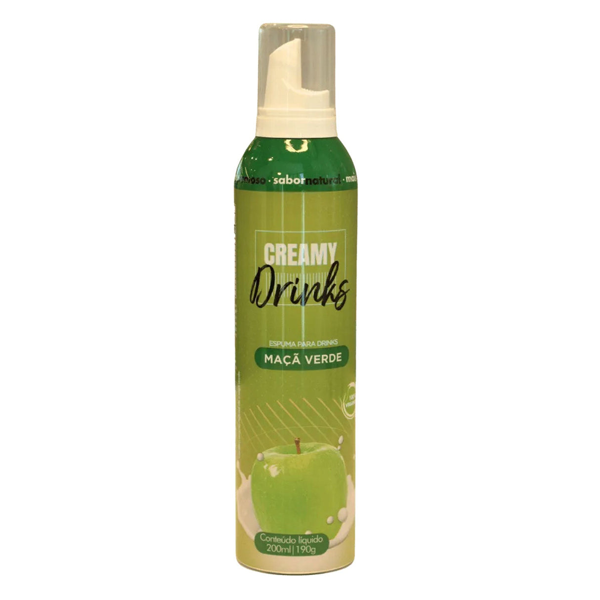 Espuma para Drinks Sabor Maçã Verde - 200ml / 190g - Creamy Drinks