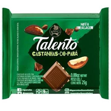 Chocolate Talento ao Leite com Castanha do Pará - 25g - Garoto