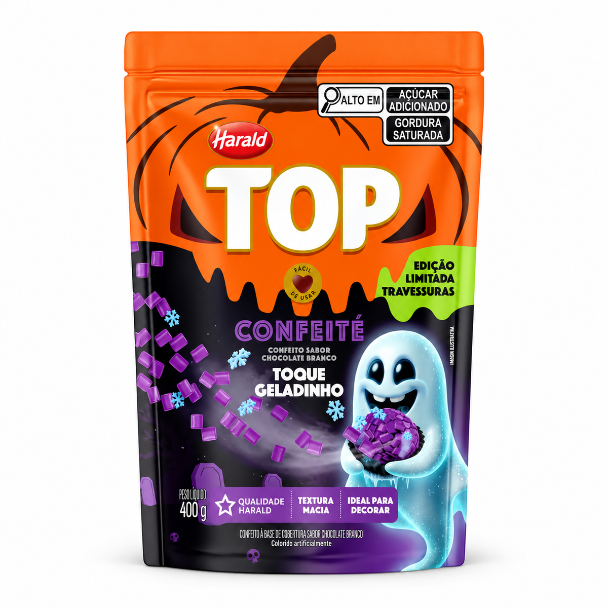 Confeité TOP Toque Geladinho - Roxo - 400g - Harald