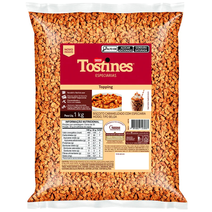 Biscoito Tostines Granulado - 1kg - Nestlé