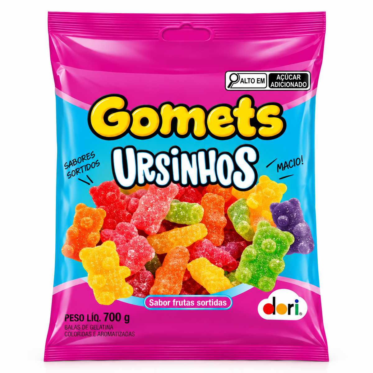 Goma Gomets Urso Frutas - 700g - Dori