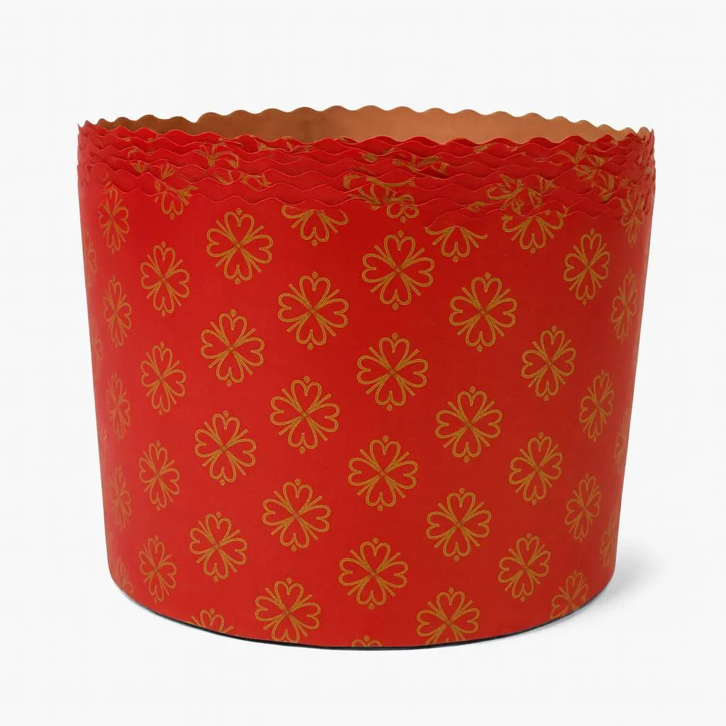 Forma para Panetone Vermelha - 500g - 10un - Ultrafest
